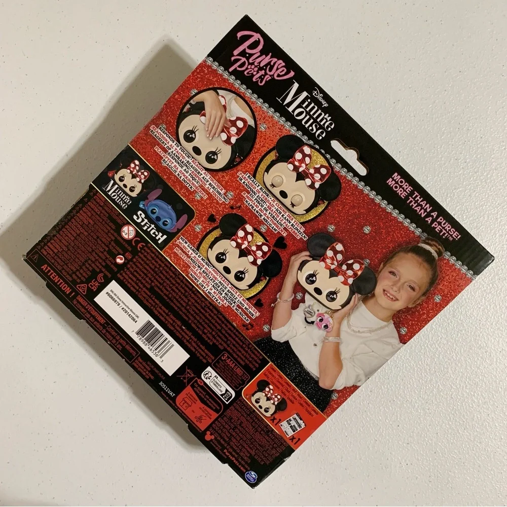 Purse Pets Disney Minnie Mouse 30+ Sounds Pet Toy & Crossbody Bag-NWT